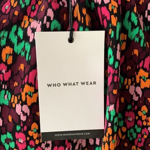 Who What Wear XS multi-color Blouse, Balloon sleeves with a 5 inch cuff - Picture 6 of 12